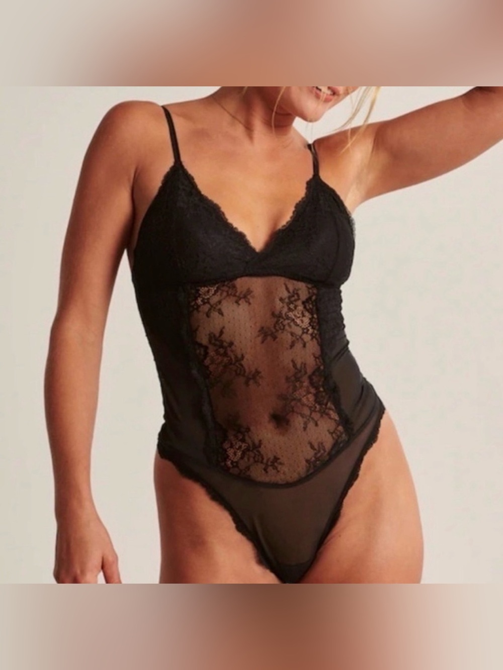 Abercrombie & Fitch black lace bodysuit
